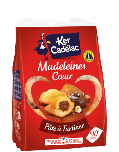 Madeleine cœur pâte à tartiner | Ker Cadélac