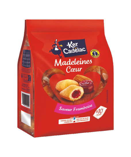 Madeleines Coeur Saveur Framboise | Ker Cadélac